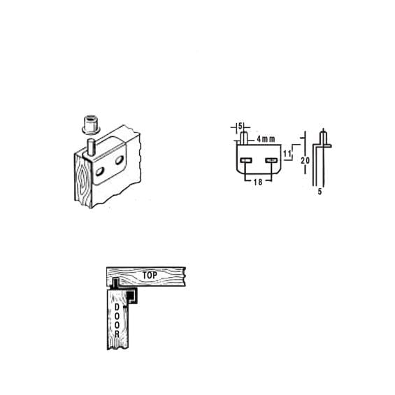 Flush pivot door hinges in nickel finish, removable design, ideal for seamless door installation, 2-pack.