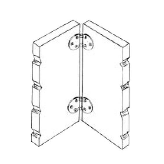 Folding Door Hinge - For Folding Wardrobe Or Chest Doors - 1-15/16" Inches X 1-3/16" Inches - Multiple Finishes Available - Sold Individually