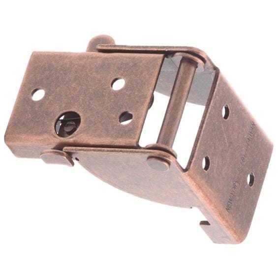 High-quality steel folding leg fitting with a bronze finish, designed for durable and reliable use. Sold individually.