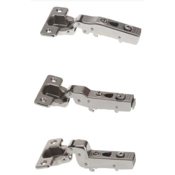 Forte Concealed Clip-On Soft Closing 110° Cabinet Hinges - Multiple Attaching Methods And Overlays Available - Nickel Finish - Sold Individually