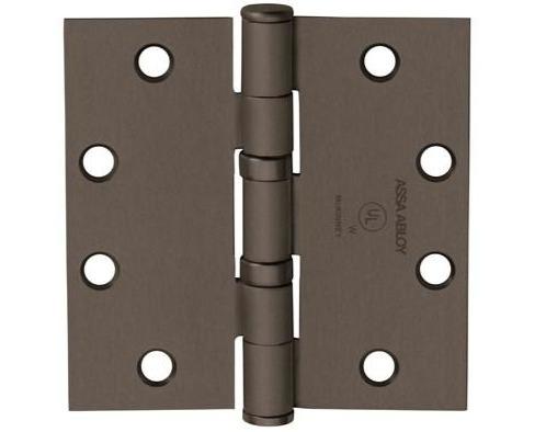Standard weight full mortise hinge, 4-1/2" x 4-1/2", available in multiple finishes, non-removable pin option.