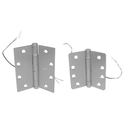 Full mortise electric ball bearing hinge in various sizes and finishes, sold individually for secure door operation.