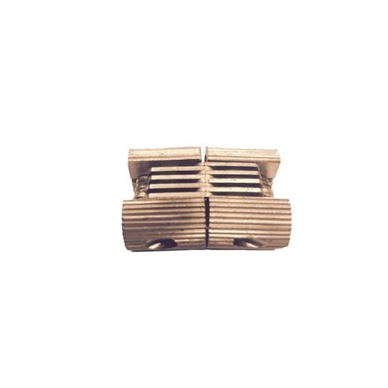 Fully concealed oval mortise hinge for inset doors, made of solid brass, sold individually for durable installation.