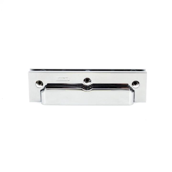 Glass door bracket for Sug-Hes3D-120 concealed hinges, available in multiple finishes, sold individually.