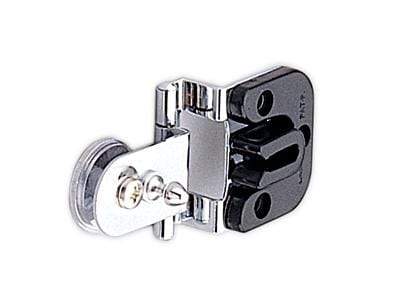 Glass Door Hinge - For Cabinets - Half Overlay Glass Door Hinge (With Catch) - Multiple Finishes Available - Sold Individually