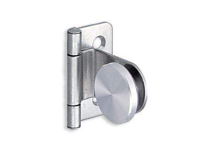 Stainless steel inset glass door hinge for cabinets, sold individually, designed for smooth door operation.