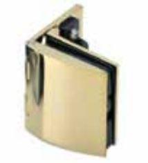 Inset glass door hinge for cabinets, available in multiple finishes, sold individually with a catch mechanism.