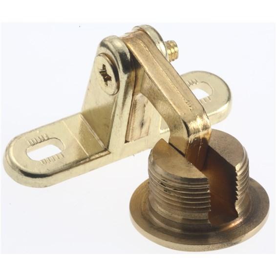 High-quality solid brass glass door hinge with 105°-115° opening, available in multiple finishes, sold individually.