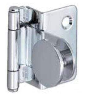 Glass Door Hinge - For Cabinets - Half Overlay Glass Door Hinge - Multiple Finishes Available - Sold Individually
