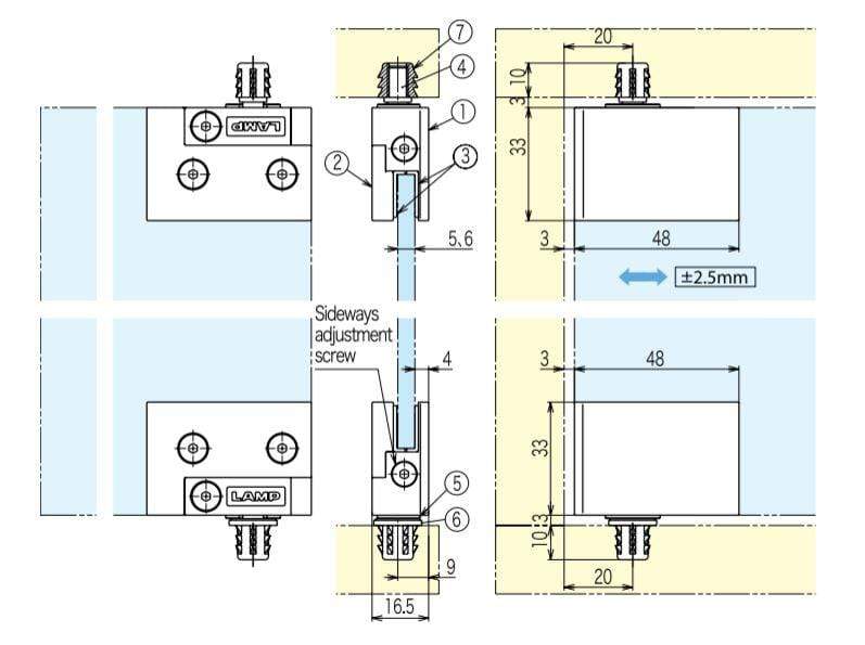 Glass Door Hinges - For Cabinets - Inset Glass Door - Multiple Finishes Available - Sold In Pairs