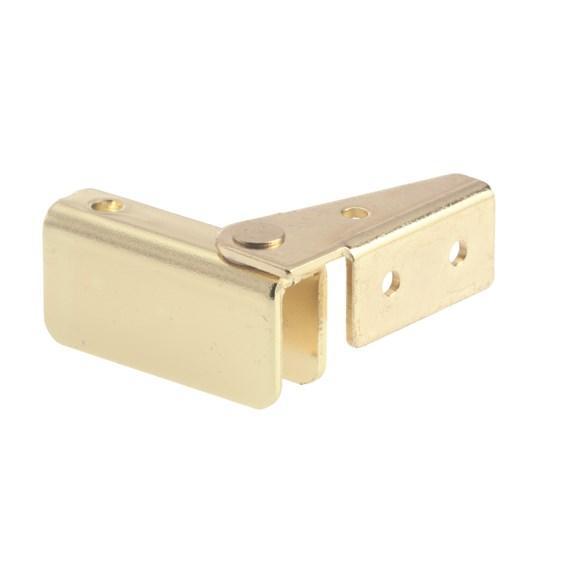 Side mount glass door hinges in various finishes, sold in a 2 pack for secure door installation.