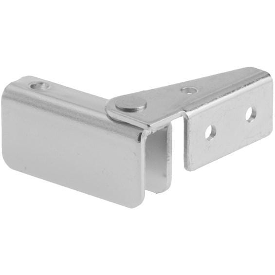 Side mount inset glass door hinges in various finishes, sold in a convenient two-pack for easy installation.