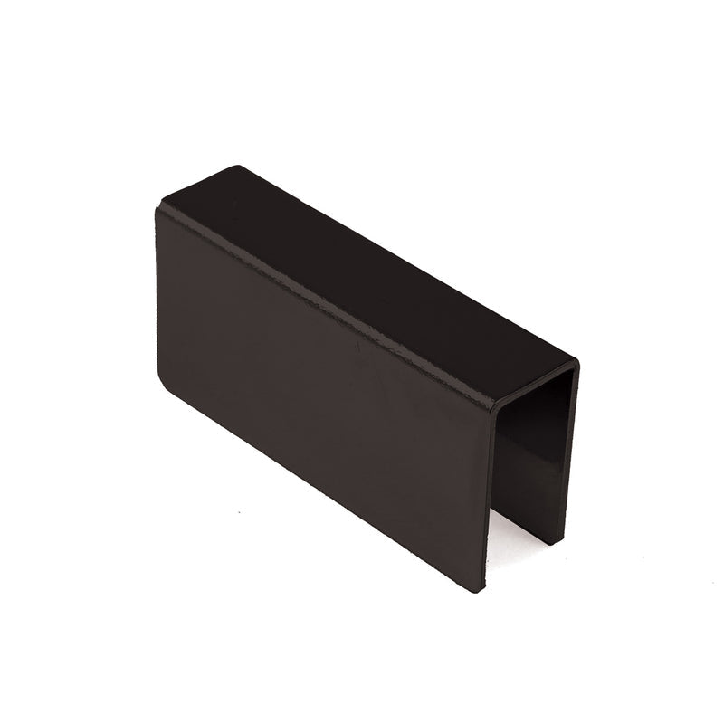Glass door strike plate available in various sizes and finishes, sold individually for secure door installation.