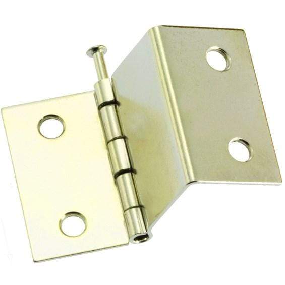 Multi-purpose reversing offset door hinge with loose or tight pin options, available in multiple finishes, sold in a 2 pack.