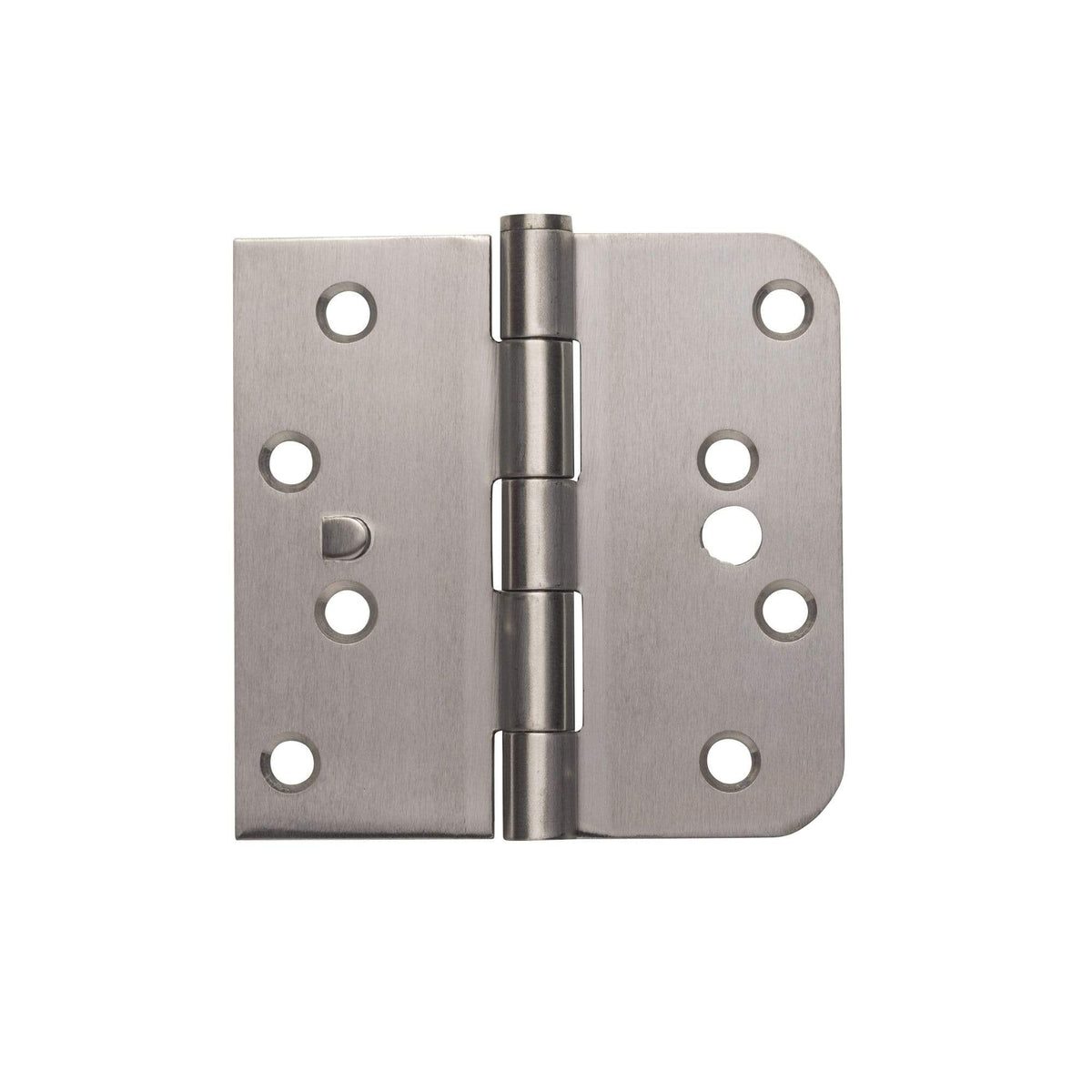 Stainless Steel Hinges With Security Tab - 4" X 4" Plain Bearing Hinge Square Corner With 5/8" Radius Corner - 2 Pack - Clearance