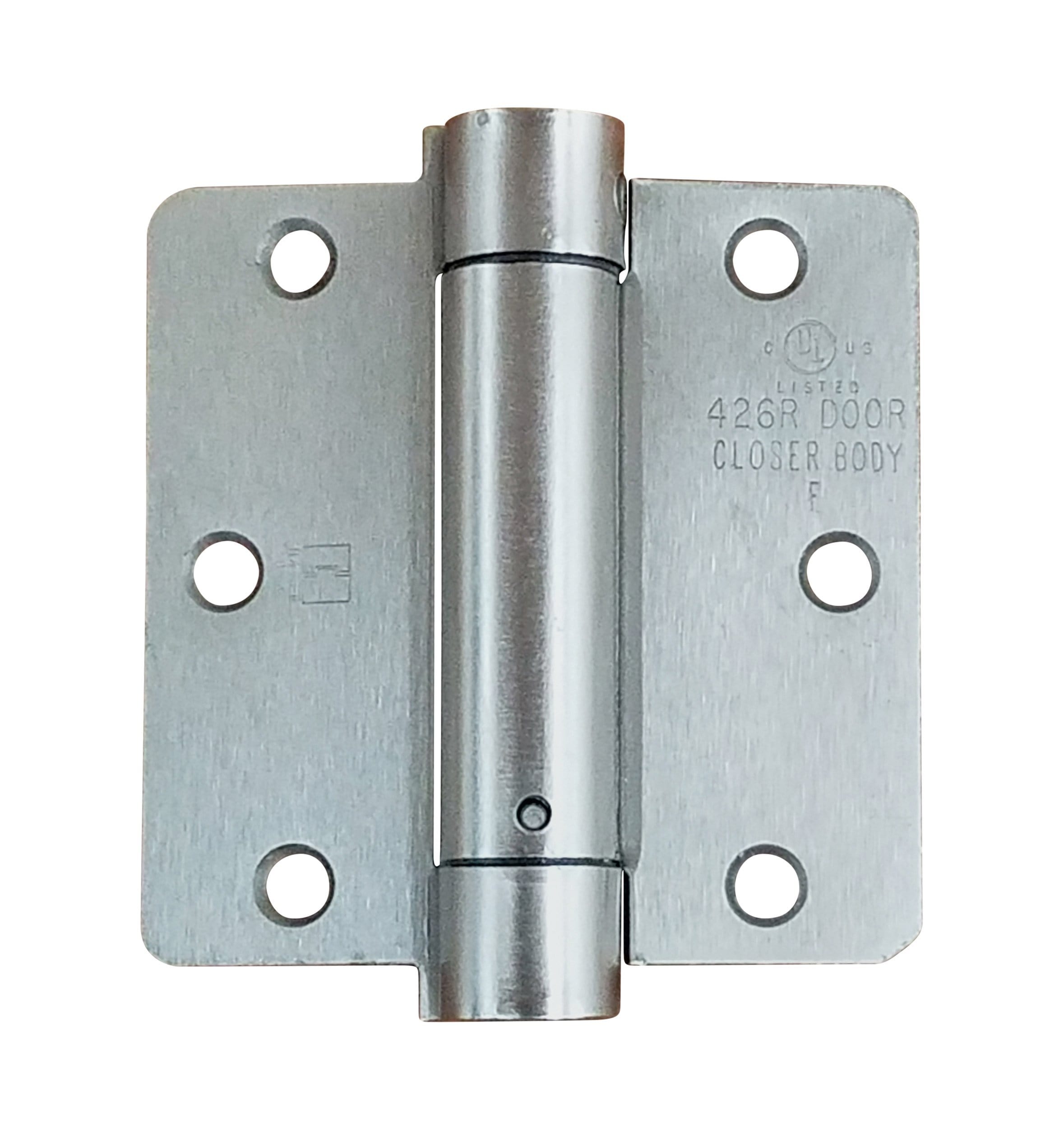 Hager spring hinge 3.5 inches with 1/4 inch radius, available in multiple finishes, sold individually for doors.