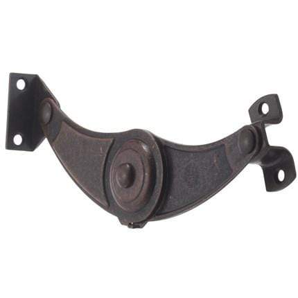 Heavy-duty locking lid support in bronze finish, includes left and right supports for secure lid operation.