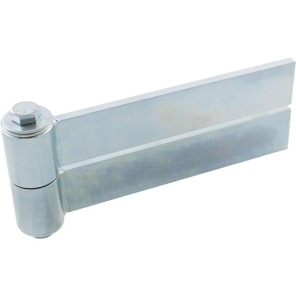 Heavy duty 10-inch strap hinge for gates, made of steel with zinc plating, supports up to 1000 lbs, sold individually.