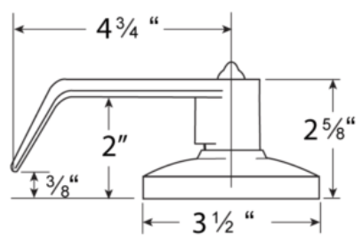 Heavy duty cylindrical entrance leverset with detailed measurements, available in multiple finishes for durability.