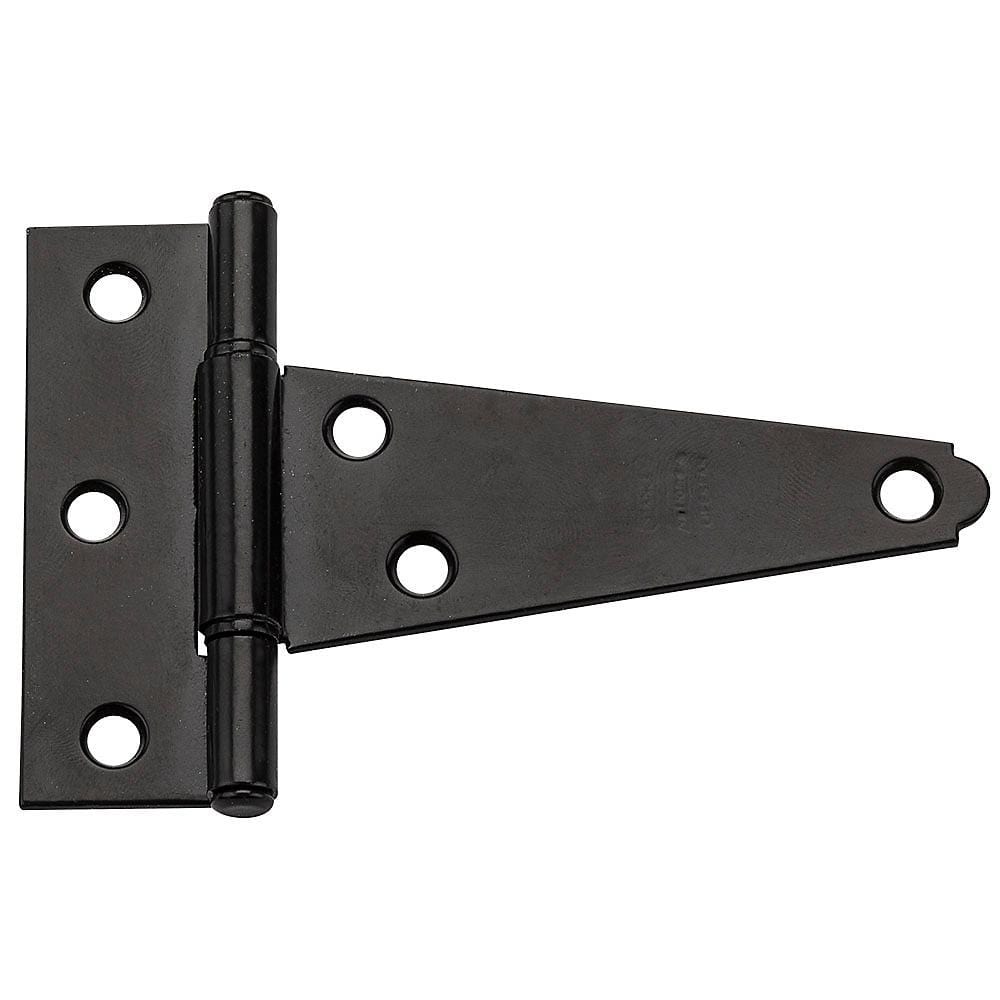 T Hinges - Heavy Duty - Black - 4 To 8 Inches - 2 Pack
