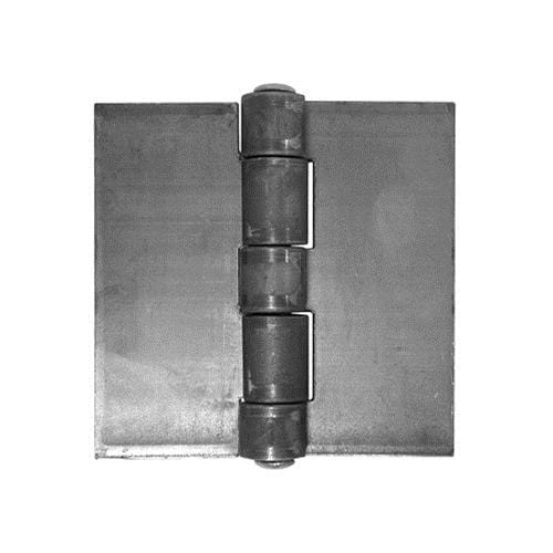 Extra heavy-duty 6-inch square weld-on wide throw hinges in a two-pack, designed for robust applications.