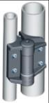 Round Post - Adjustable Gate Spring Hinge - Black For Gate Gap (5/8" - 1 3/8") For Chain Link Fences - 2 Pack - Gate Hinges and Hardware