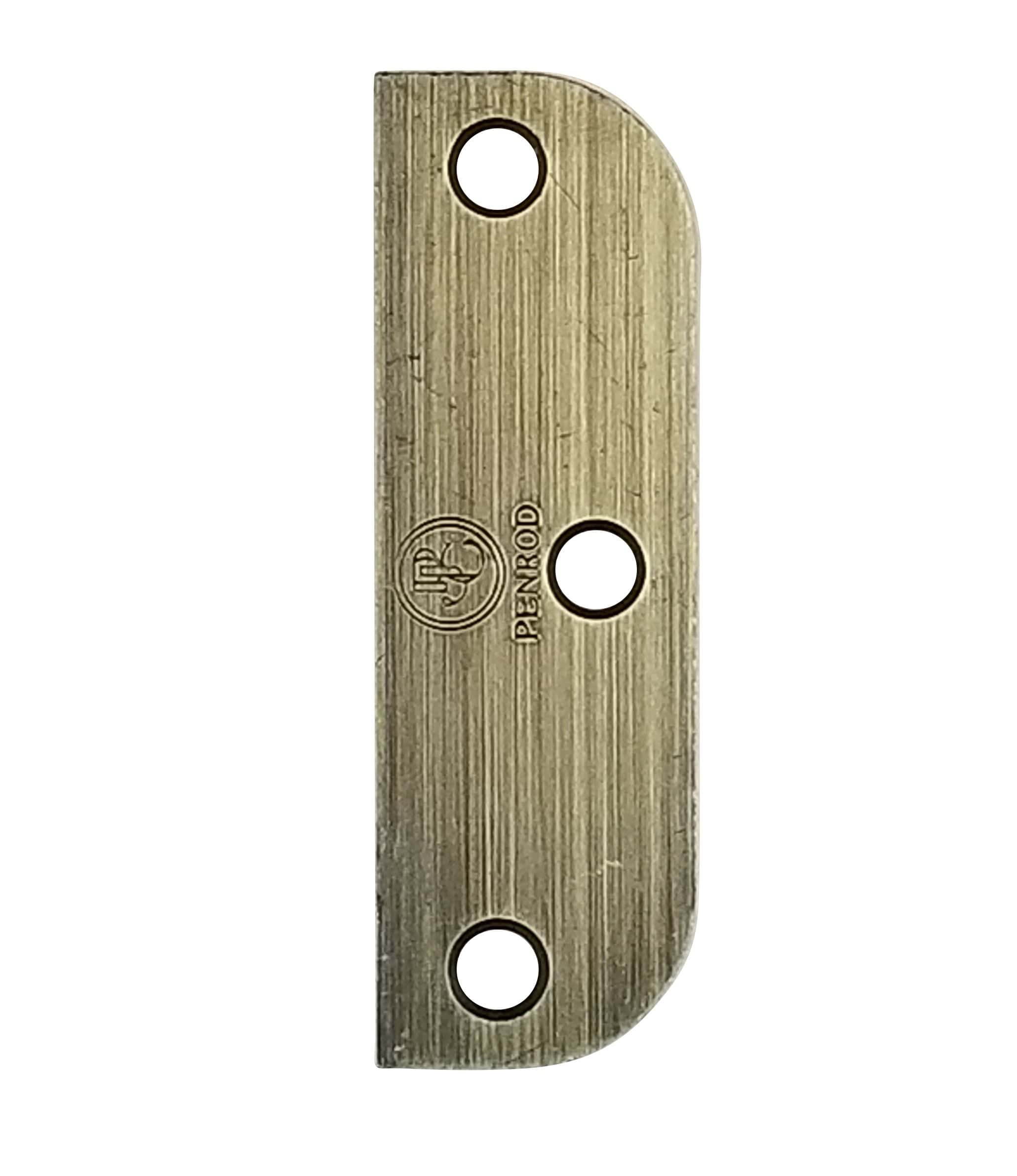 Hinge blanks with screws, 3.5 inches, available in multiple finishes, sold in a 3 pack for various applications.