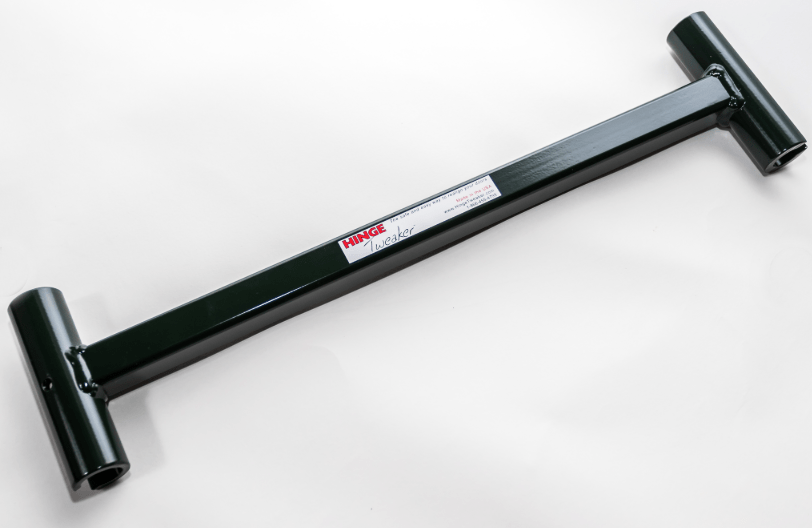 Hinge Tweaker tool for adjusting commercial hinges, available in multiple sizes, sold individually.
