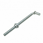 J-Bolt or Bolt Hook - For Farm Gate Hinges - 3/4" Inch x 12" Inch - Galvanized - Sold Individually