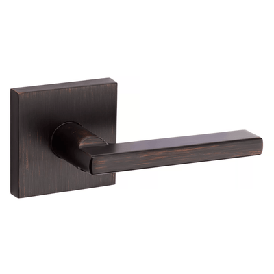 Kwikset Residential Door Lever - Non-Locking Passage Lever - Halifax Square Style - Venetian Bronze Finish - Sold Individually