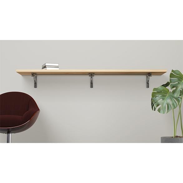Lever release for EB folding shelf brackets, featuring two levers and multiple sizes, made of aluminum and sold in sets.