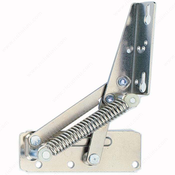 White lid opening flap stay in a 2 pack, designed for smooth and controlled lid movement in cabinets.