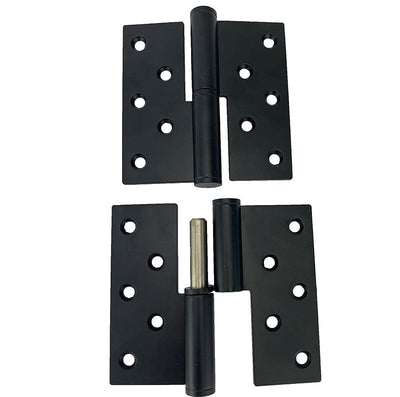 Lift Off Barrel Hinges - For Shutters or Doors - 4" Inch - Stainless Steel - Black Powder Coat - Right or Left Handing - Sold in Pairs