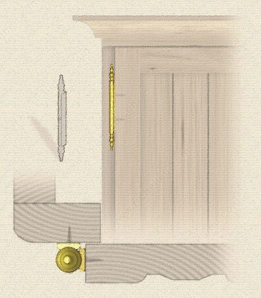 Lift Off Hinge - Lift Off Hinges - For Cabinets - Traditional Solid Brass Pivot Hinge - Burnished Brass Finish - Sold Individually