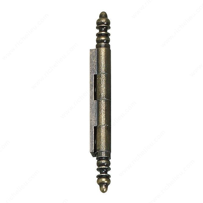 Lift Off Hinge - Lift Off Hinges - For Cabinets - Traditional Solid Brass Pivot Hinge - Burnished Brass Finish - Sold Individually