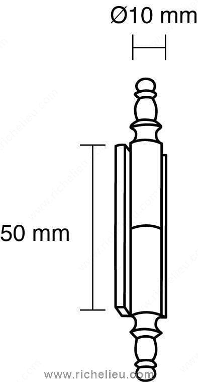 Lift Off Hinge - Lift Off Hinges - For Cabinets - Traditional Metal Split-Hinge - Multiple Finishes Available - Sold Individually