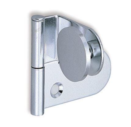 Lift Off glass and acrylic cabinet hinge made of steel, measuring 1-27/64" x 1-37/64", sold individually.