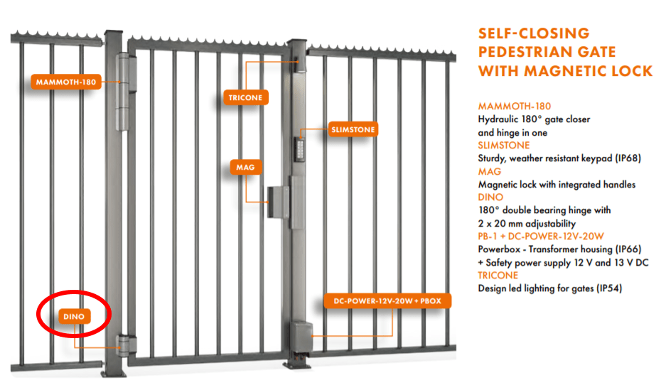 Two-way adjustable double bearing gate hinges for gates up to 330 lbs, available in multiple finishes, 2 pack.