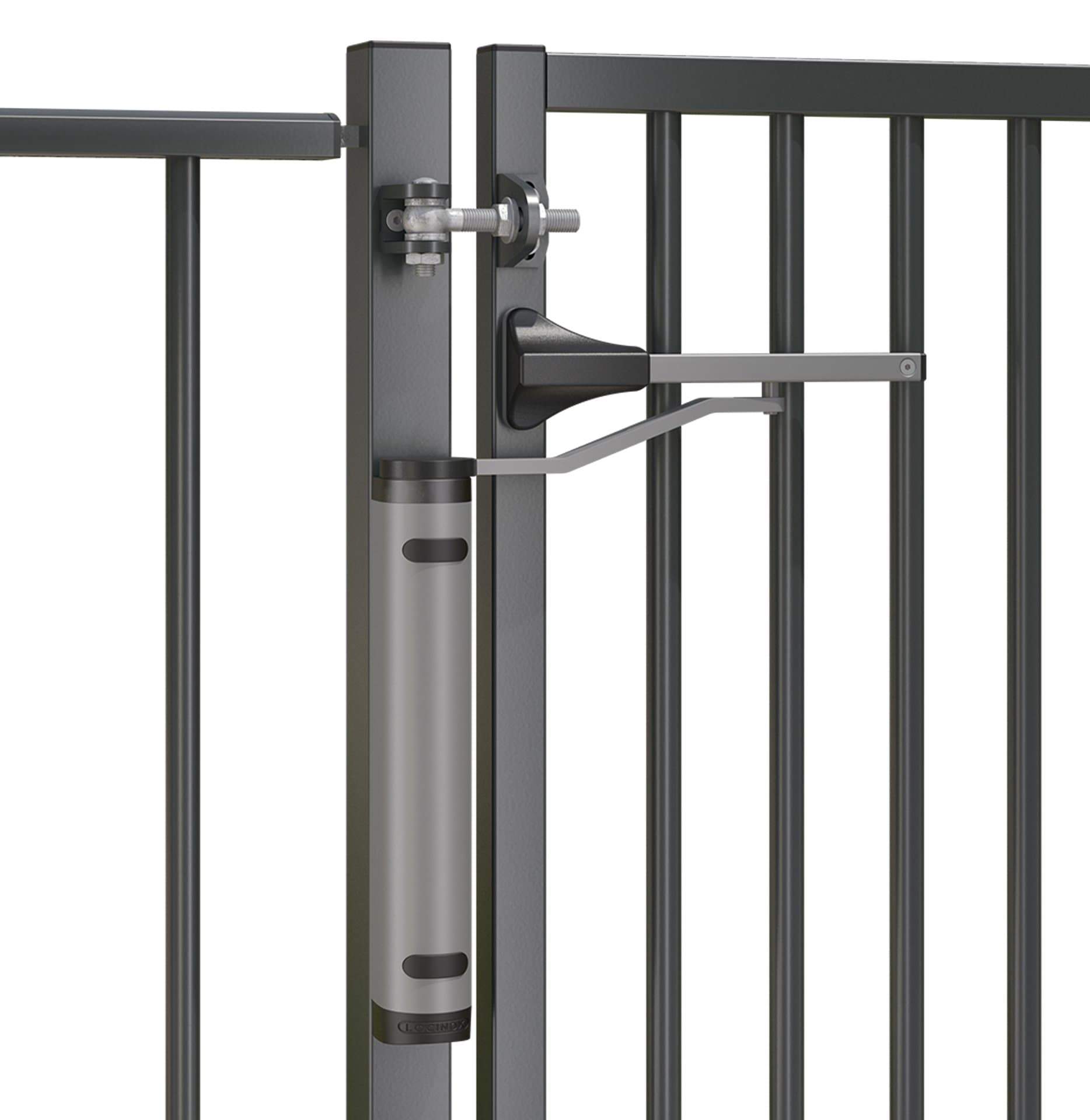 Locinox Verticlose-2 - Heavy Duty 90° Or 180° Retrofit Hydraulic Gate Closer - For Gates Up To 330 Lbs - Multiple Finishes Available - Sold Individually