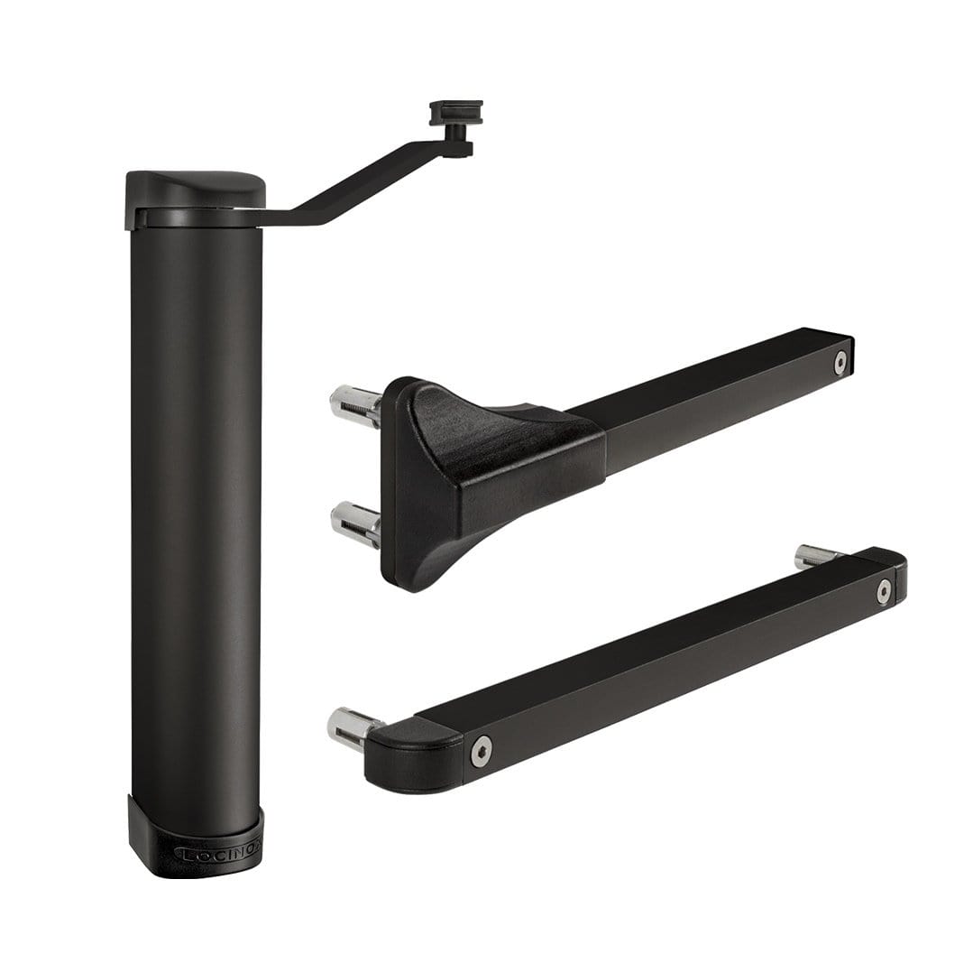 Hydraulic gate closer and lock kit for residential gates, compatible with 2"-2-3/8" gates, supports up to 165 lb.