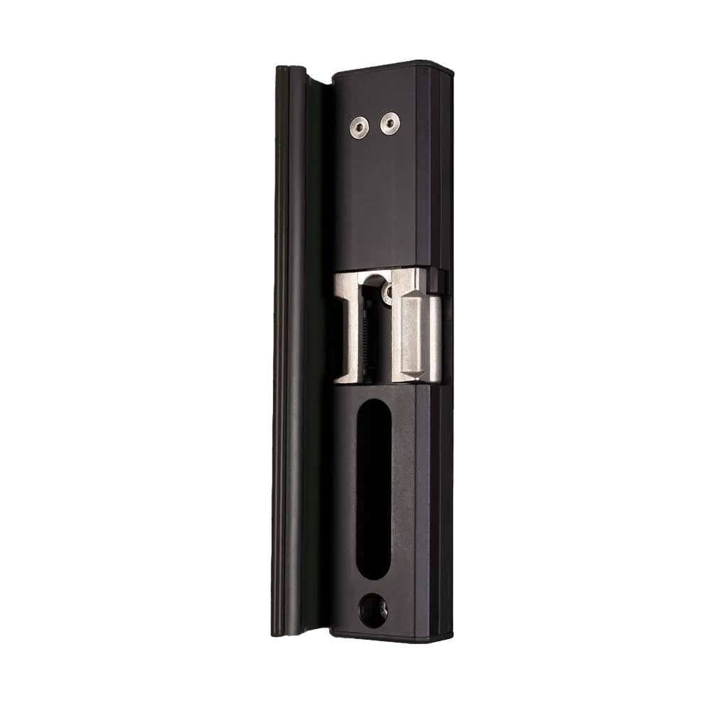 Hydraulic gate closer and electrified lock kit for residential access control, designed for secure and smooth gate operation.