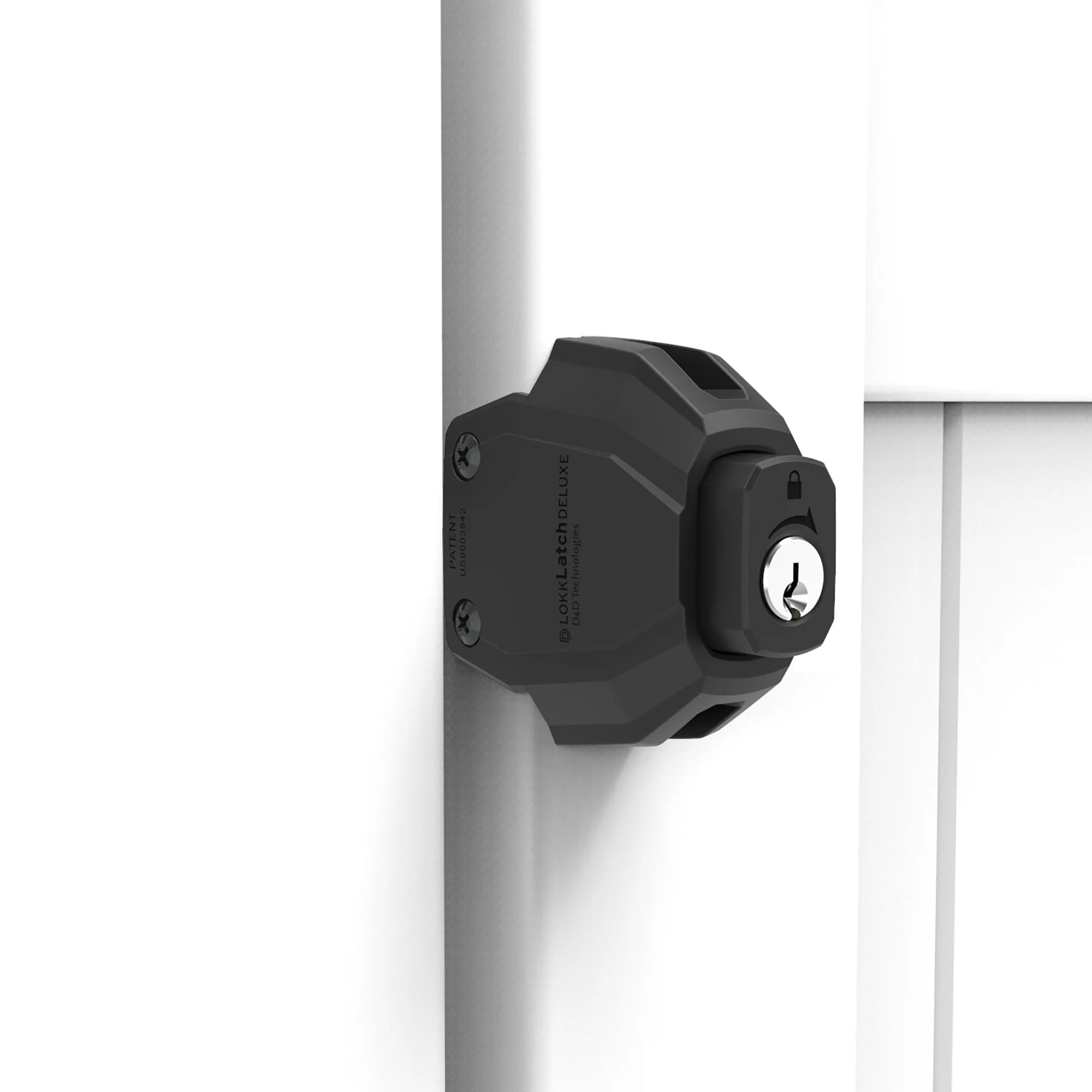 Privacy and security gate latch designed for square post gates up to 6 inches, available in multiple finishes.