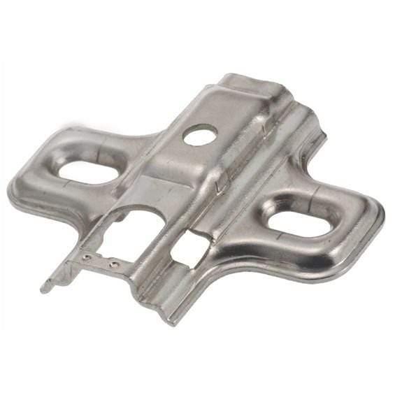 Mounting Plates For Concealed Clip-On Cabinet Hinges - Multiple Attaching Methods And Thicknesses Available - Nickel Finish - Sold Individually