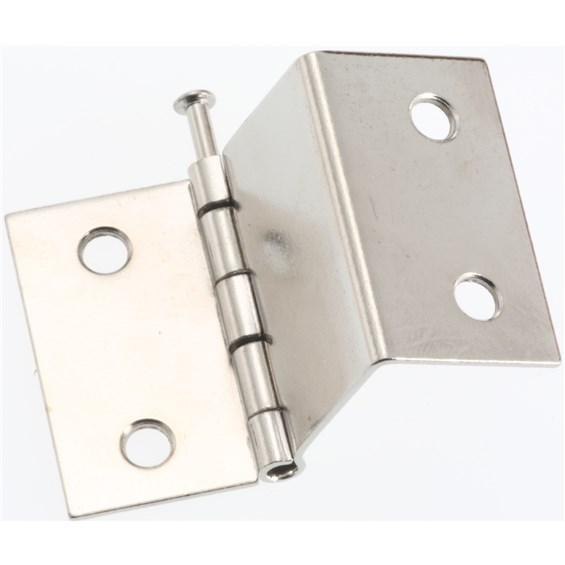 Multi-purpose reversing offset door hinge with loose or tight pin options, available in multiple finishes, 2-pack.