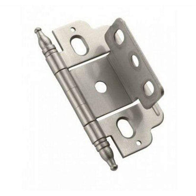 Full Inset, Partial Wrap Cabinet Hinges with Minaret Tip - For 3/4" Inch Thick Doors - 2 3/4" x 1" - Multiple Finishes - Sold Individually