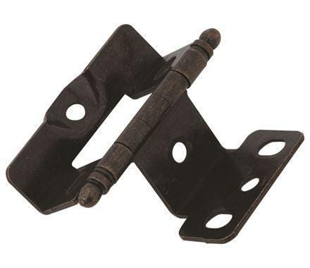 Full wrap inset cabinet hinge for 3/4" thick doors, 2 1/2" x 1 5/8", available in multiple finishes, sold individually.