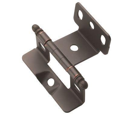 Full wrap inset cabinet hinge for 3/4" thick doors, 2 1/2" x 1 5/8", available in multiple finishes, sold individually.