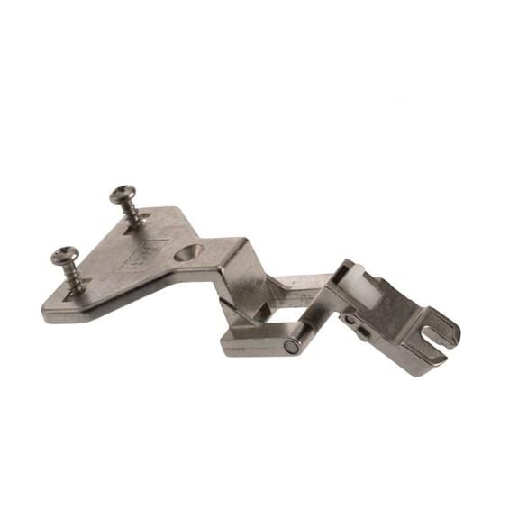 Heavy duty office hinge made of zinc alloy with satin nickel finish, available in various types and degrees of opening.