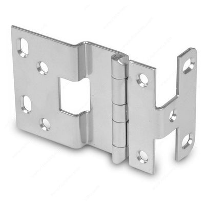 Offset Hinges - 3/8'' Overlay Institutional Hinge - Multiple Finishes Available - 2 Pack