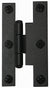 Offset Hinges - Offset Rustic Hinge In Forged Iron - Matte Black Finish - 2 Pack